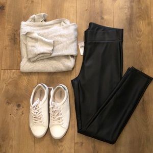 LOFT Brand New Leather Leggings!